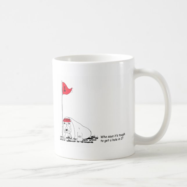Drôle chien de golf Mug (Droite)