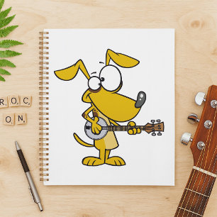 Drôle Chien Jouant Banjo Musique