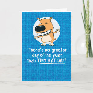 Drôle Chien portant une minuscule carte Casquette 