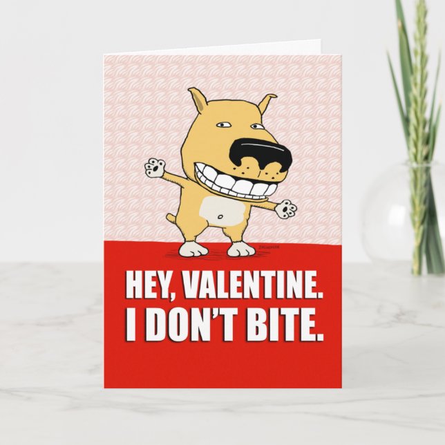 Drôle Chien Valentine's Day carte (Devant)