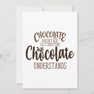 Drôle Chocolat Amant Cadeau Saint Valentin Carte