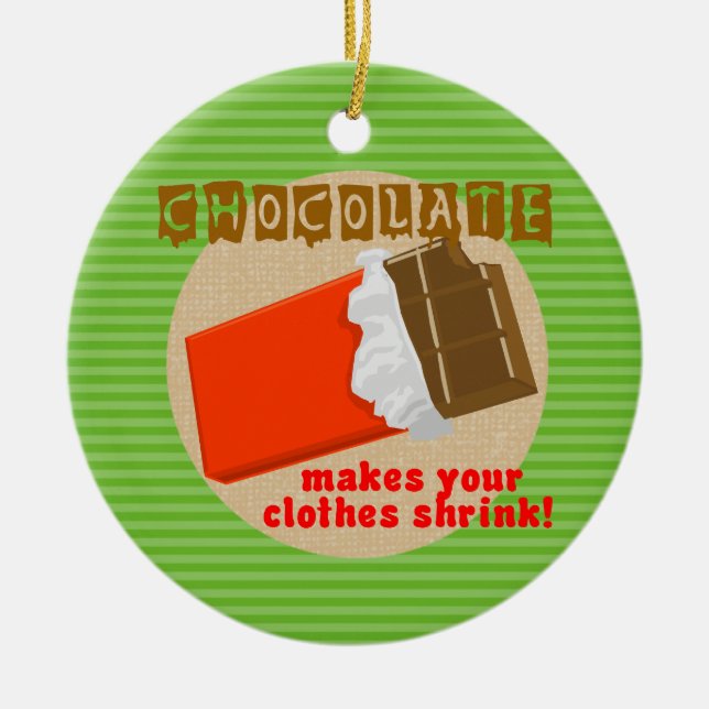 Drôle Chocolat Dit Ornement de Noël (Devant)