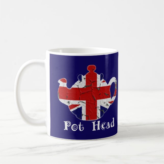 Drôle Citation café Mugs Pot Head British (Gauche)
