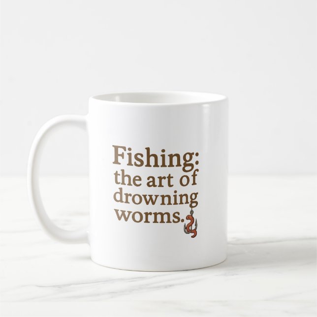 Drôle Citation de pêche Mug (Gauche)
