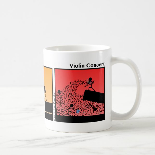 Drôle Concert de violon Stickman Mug - 113 (Droite)