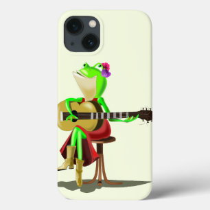 Drôle coque iphone avec grenouille Jouer de la gui