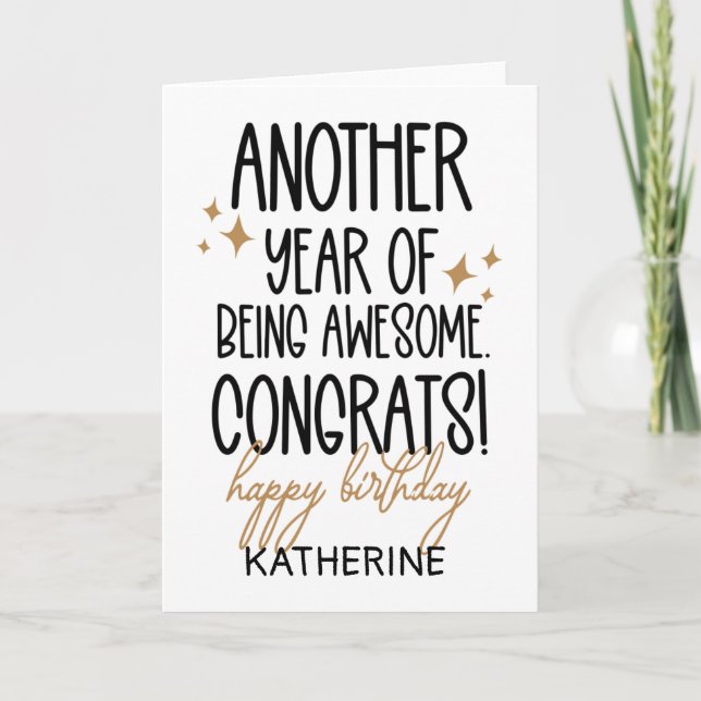 Drôle de carte d'anniversaire pour un ami qui viei (Devant)