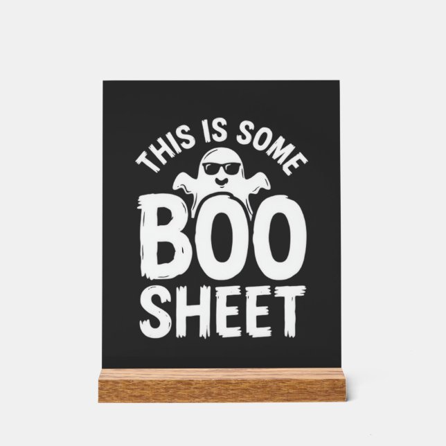 Drôle de feuille de Boo fantôme Halloween Design_1 (Recto)