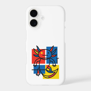 Drôle de motif d'art abstrait Axolotl Piet Mondria