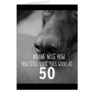 drôle de nez chien personnalisé carte d'anniversai