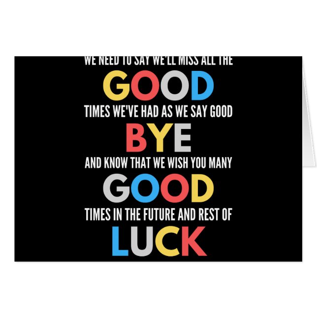 Drôle de partir Adieu (Devant horizontal)