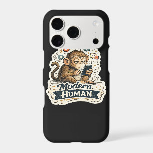 Drôle de singe humain moderne Smartphone Réseaux s