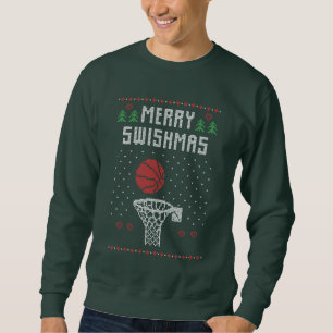 drôle de Sweatshirt de basket de Noël laide