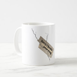 drôle de tasse craquée