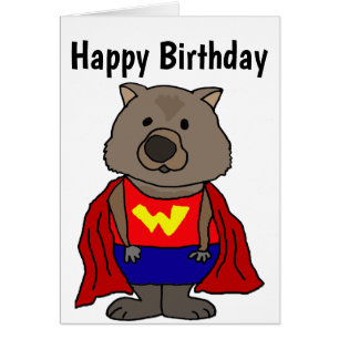 Drôle de Wombat Superhero