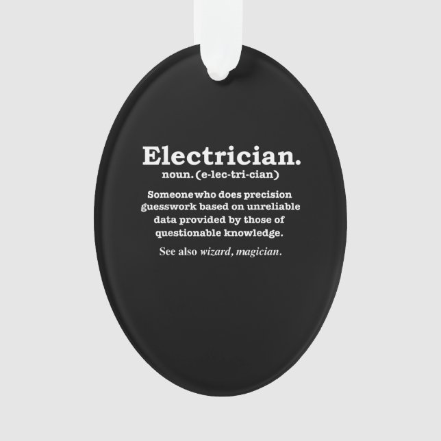 Drôle d'électricien Définition Diplôme de cadeau (devant)