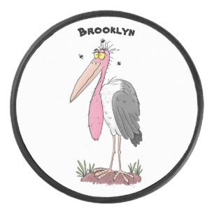Drôle dessin animé de cigogne en marabou