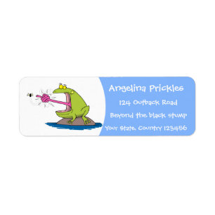 Drôle dessin animé de grenouille et mouche