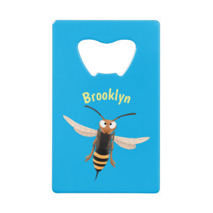 Drôle dessin animé de guêpe à cornet en colère