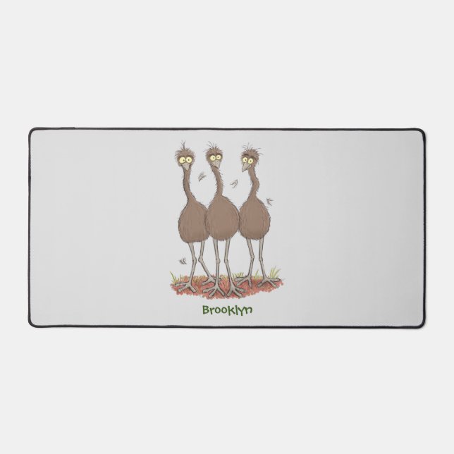 Drôle dessin animé du trio australien emu (Recto)