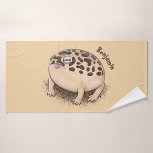 Drôle dessin de grenouille à pluie dans le désert