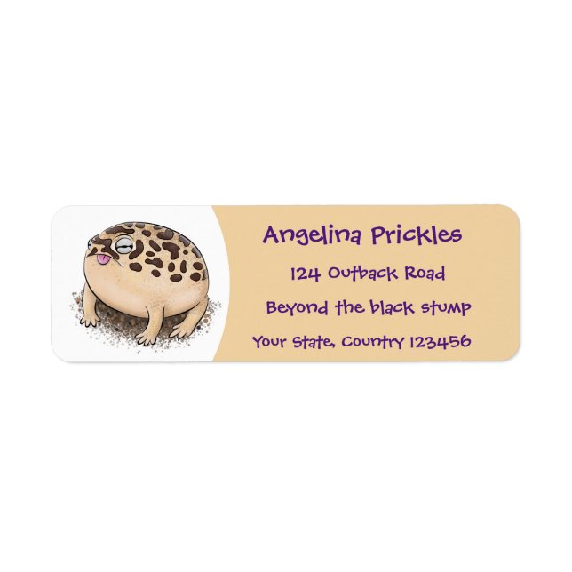 Drôle dessin de grenouille à pluie dans le désert (Devant)