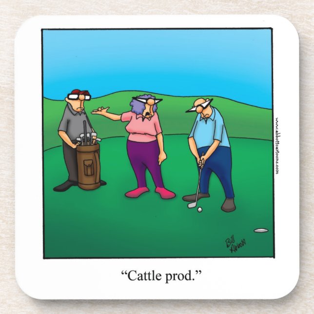 Drôle Dessous de verre de golf cadeau (Devant)