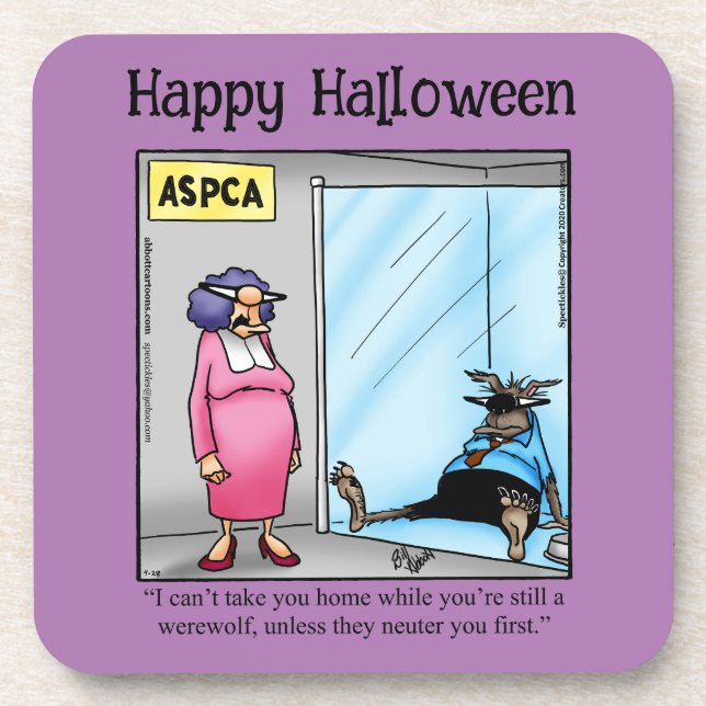 Drôle Dessous de verre d'Humour Halloween (Devant)