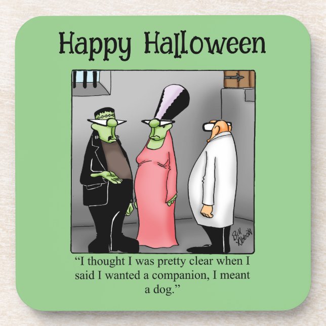 Drôle Dessous de verre d'Humour Halloween (Devant)