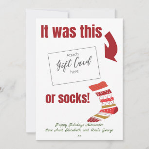 Drôle détenteur de carte cadeau de Noël