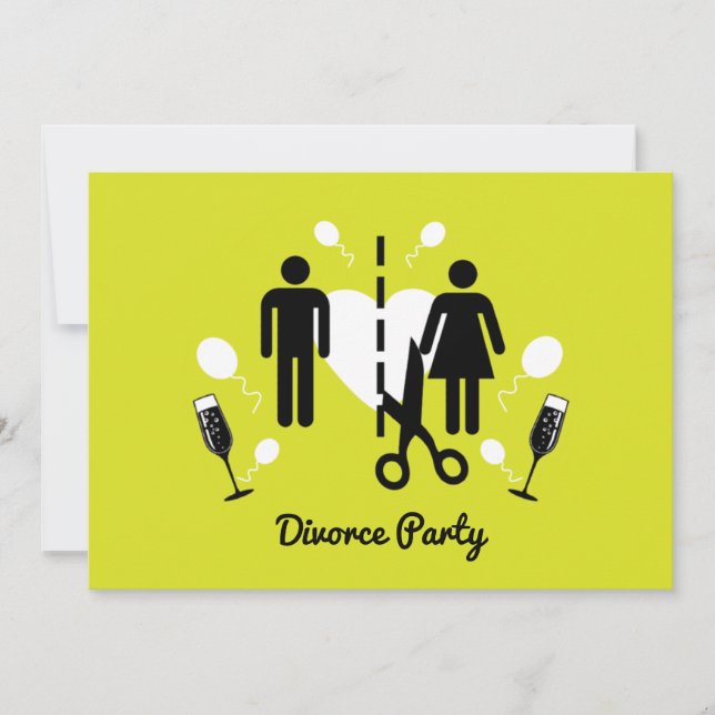 Drôle Divorce Invitations (Devant)