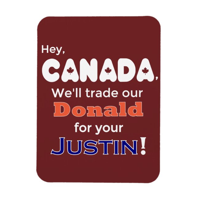 Drôle Donald de commerce pour Justin Magnet (Vertical)
