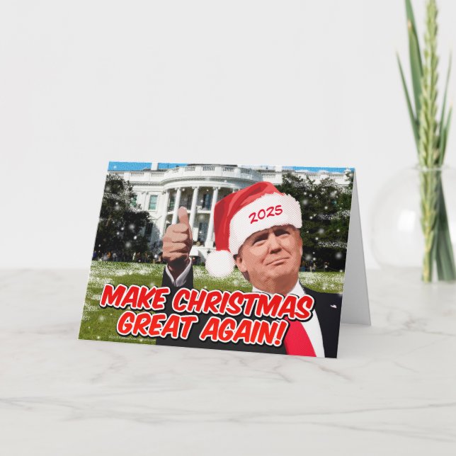 Drôle Donald Trump Carte de Noël 2021 (Devant)