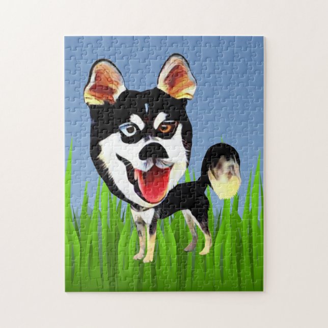 Drôle Drôle Carton Sibérien Husky 252 Piece Puzzle (Vertical)