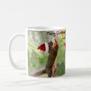 Drôle Écureuil de Noël amis Mug Customisé!