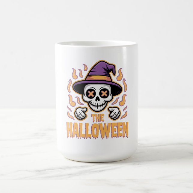 Drôle effrayant Halloween café Mug (Centre)
