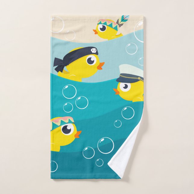 Drôle en caoutchouc Duckie Sea Beach Baby  (Serviette à main)