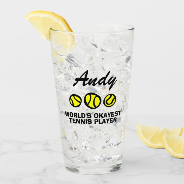 Drôle en verre tumbler cadeau pour okayest joueur  (Devant glace)