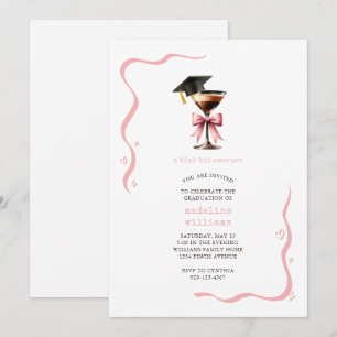 Drôle Espresso Martini Graduation Party Invitation