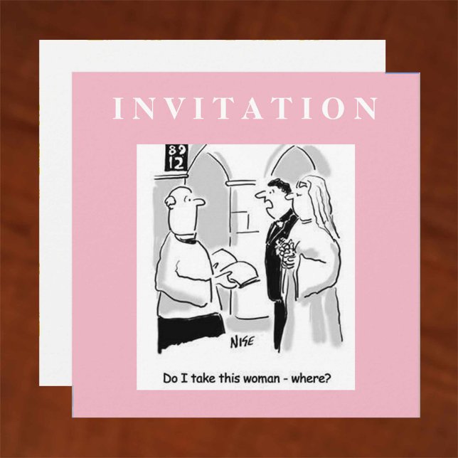 Drôle Faire-part de mariage. Groom et Vicar (Créateur téléchargé)