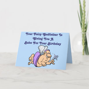 Drôle "Fairy Godfather" Carte d'anniversaire avec 