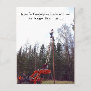 Drôle Femmes (Femme) VS Hommes Carte Postale, Post