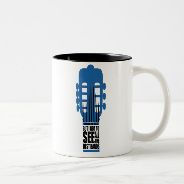 Drôle Fête des pères guitare Mug (Droit)