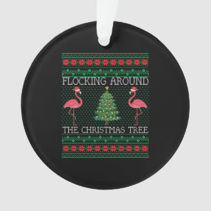 Drôle Flamant rose de Noël laid Sweat de Noël