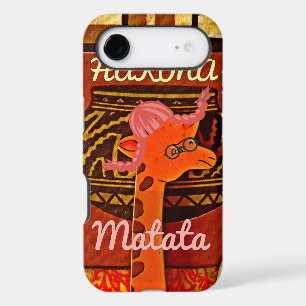 Drôle Giraffe avec texte cool Hakuna Matata Design