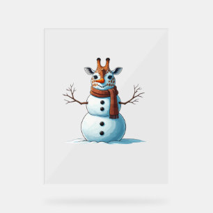 Drôle Giraffe Snowman Scarf Noël Femme Hommes