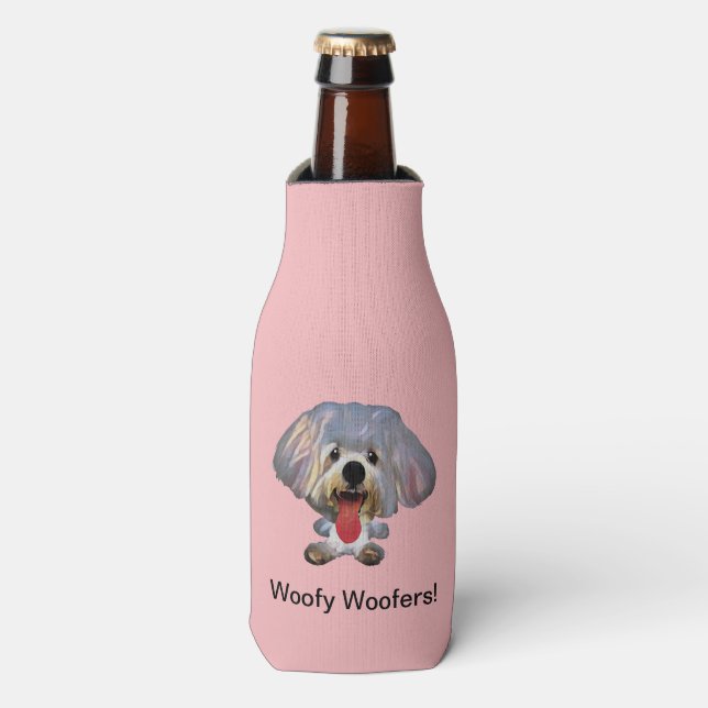 Drôle Glacière de bouteille de chien maltais (Bottle Devant)