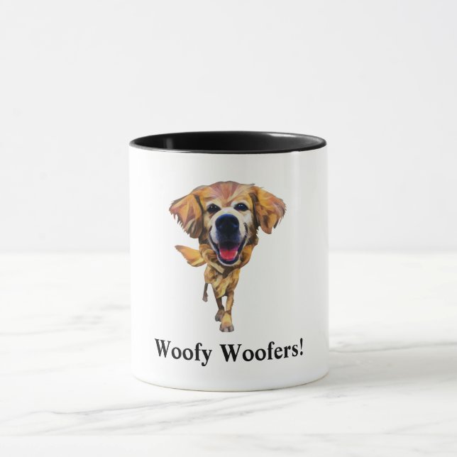 Drôle Golden Retriever Mug (Centre)