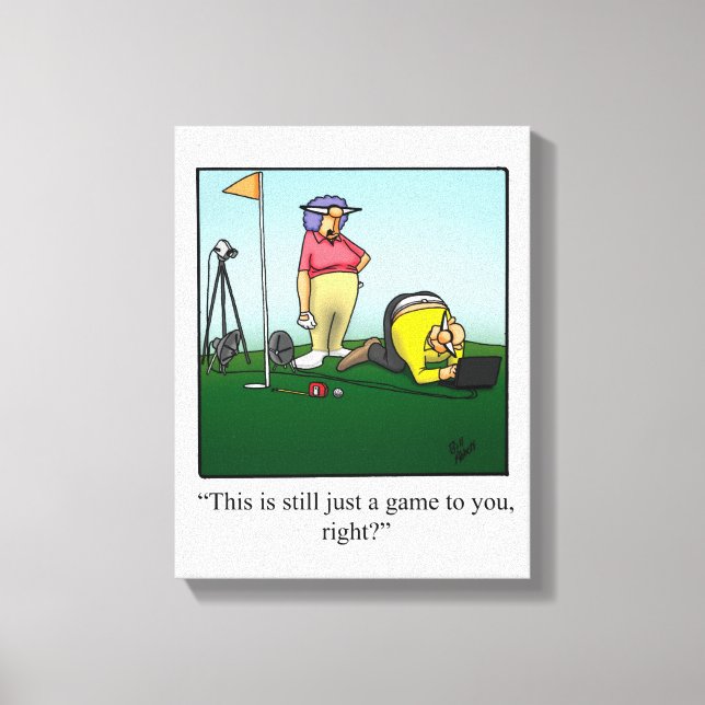 Drôle Golf Art Enveloppé Toile (Recto)
