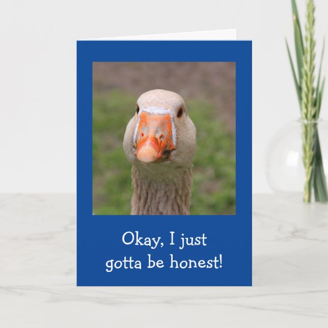 Drôle Goose meilleure carte d'anniversaire (Devant)